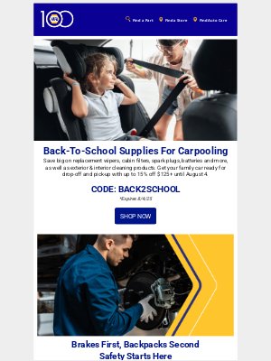 NAPA AUTO PARTS - Before The Bell Rings, Check Your Car’s Safety List