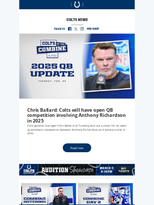 Indianapolis Colts - Colts will have open QB competition involving Anthony Richardson in 2025