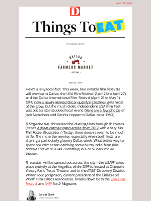 D Magazine - 🎥 Things to Do in Dallas This Weekend: Dueling Film Fests