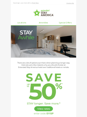 Extended Stay America - Henry, we're ready for you to book!