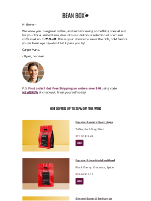 BeanBox - Hot Coffee Sale: Up to 25% Off Best Sellers 🔥☕