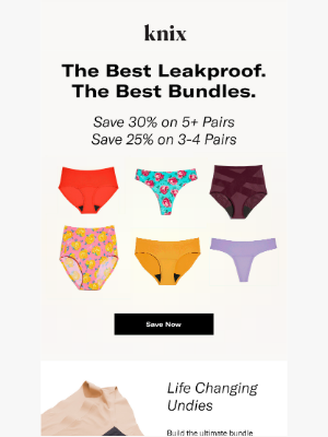 Knix - Save Up to 30% on Leakproof Undies