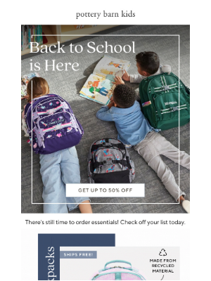 Pottery Barn Kids - Have you checked off their back-to-school list?