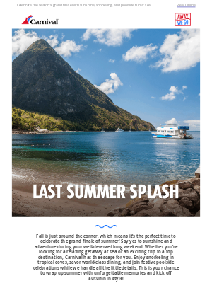 Carnival Cruise Line - Squeeze in One More Summer Adventure⛱️🍋