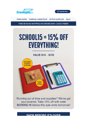 Back to School Sale Ends Tomorrow!