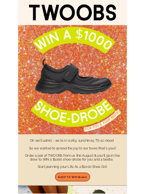 TWOOBS (Australia) - Win a $1000 shoe-drobe 💎