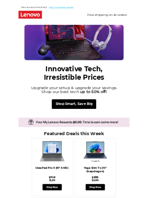 Lenovo - Innovative Tech, Irresistible Prices