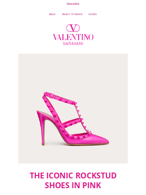 Valentino - The Iconic Rockstud Shoes in Pink