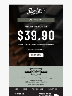 Florsheim Shoes - Hello, $39.90 shoes 👋