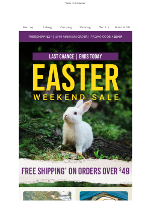 Cabela's (Canada) - LAST CHANCE for Easter Weekend deals