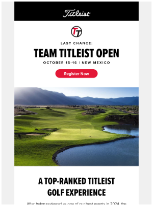 Titleist - Last Chance: Top-Ranked Team Titleist Event Experience