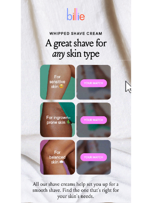 Billie - What’s your skin type? 👀