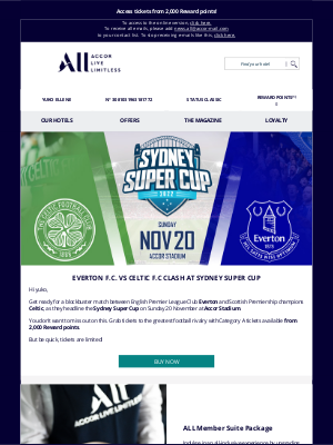 Accor Hotels: Mercure Hotel (UK) - Everton announced to play Celtic at Sydney Super Cup ⚽