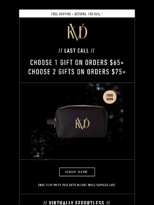 Kat Von D Beauty - Last chance // Run away with a FREE travel gift