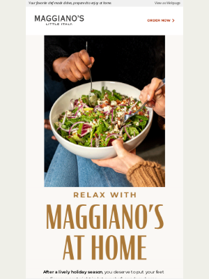 Maggiano's Little Italy - Order Maggiano’s carryout for an easy start to the year