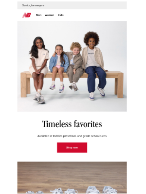 New Balance - Signature styles, available for kids.