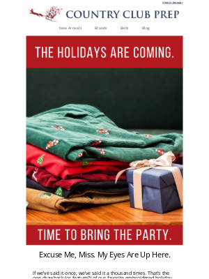 Country Club Prep - Be the Life of the Holiday Party.