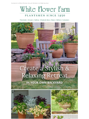 White Flower Farm - Create Your Dream Patio