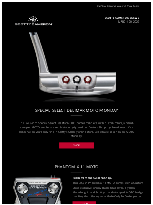 Scotty Cameron - MOTO Monday Gallery Release - March 20, 2023