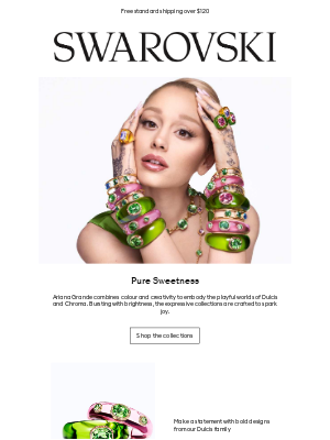 Swarovski (Australia) - Ariana Grande layers up in Dulcis and Chroma