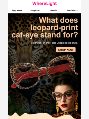 WhereLight - 👓 Wild leopard print, charming cat-eye! Instantly elevate your style! ✨