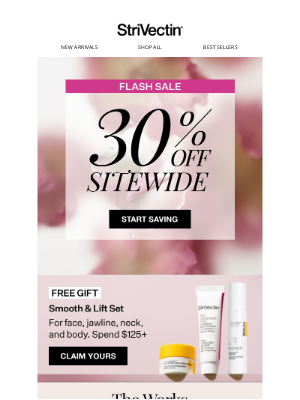StriVectin - Hurry!⚡ 30% Sitewide Savings Ends Tomorrow