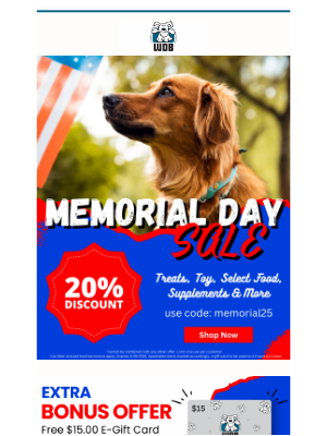 White Dog Bone - Mega Memorial Day Sale!