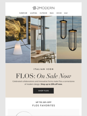 2Modern - Iconic Italian Lighting - On Sale Now