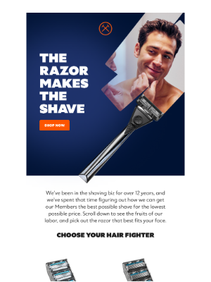 Dollar Shave Club - Start with a handle & blades