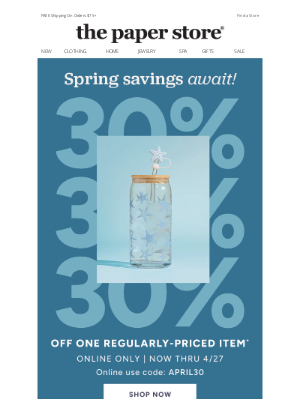 The Paper Store - Spring to it—30% off!