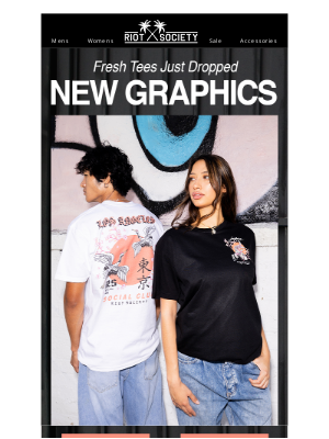 Riot Society Clothing - Fresh Off the Press: New Graphic Tees Just Dropped! 😎