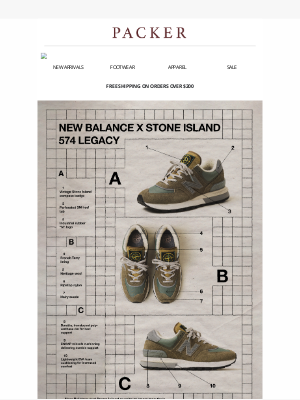 Packer - New Balance x Stone Island 574 Legacy