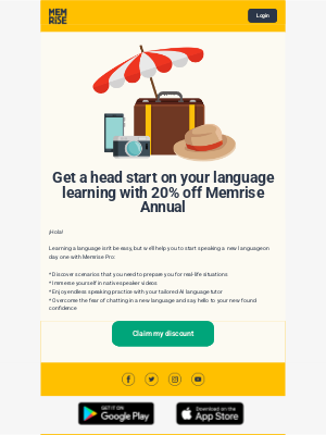 Memrise - 48 hrs left to get 20% off annual Memrise Pro