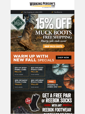 Working Person's Store - Take 15% Off Select Muck Boots For A Limited Time