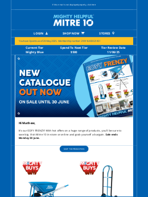 Mitre 10 Australia Pty (Australia) - Mathew, EOFY Frenzy Sale is Here!
