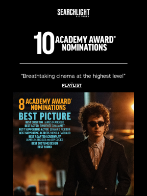 Disney+ - Searchlight Pictures is Nominated for 10 Academy Awards® including Best Picture