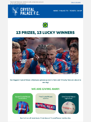 Crystal Palace Football Club (United Kingdom) - 13 EPIC Prizes Are Up For Grabs 👀