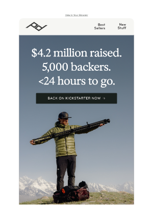 Peak Design - Literally hours left (best get backing)