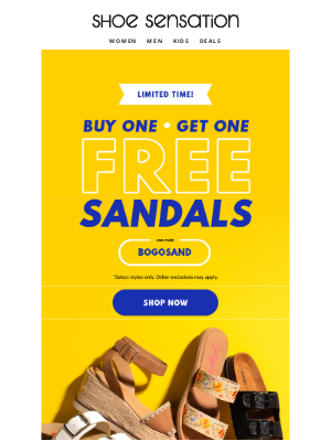 Shoe Sensation Inc - Buy One Get One FREE Sandals!