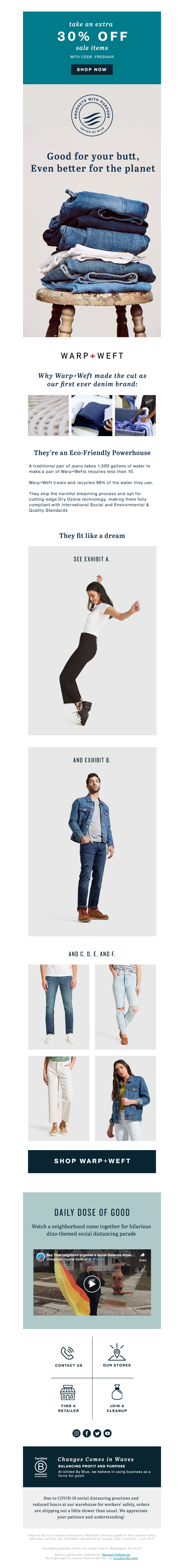 United By Blue - Introducing the Denim of our Dreams