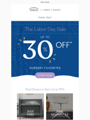 aden + anais - FINAL HOURS ⏳ Get 30% OFF