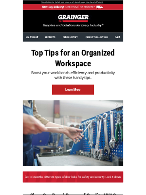Grainger - 5 Tips to Transform Your Workbench