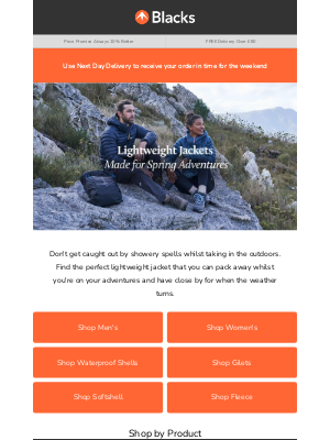 Blacks Leisure Group (United Kingdom) - Light, Packable Jackets Ideal for Spring