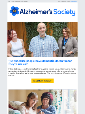 Alzheimer's Society - Our blue flower badge: What it represents and where can you get one