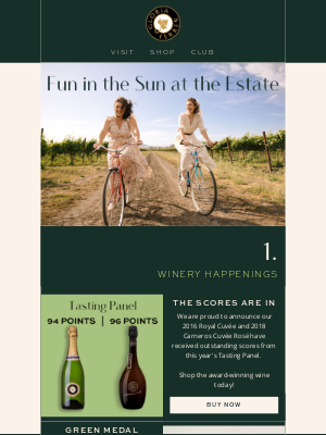 Gloria Ferrer Caves & Vineyards - Summer Fun in the Sun from the Estate