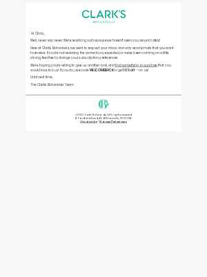 Clark's Botanicals - This is the last email you'll ever see...