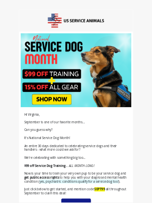 US Service Animals - Celebrate Service Dogs With Us 🐾