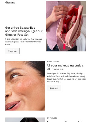 Glossier - You deserve a free Beauty Bag