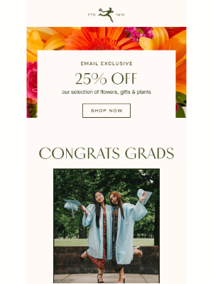 FTD Flowers - Send Gifts for Every Milestone, 25% Off!
