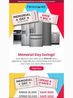 Frigidaire - Great savings this Memorial Day!